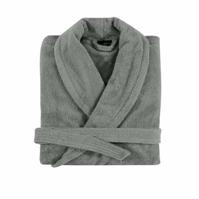 ESSIX Peignoir de bain uni en coton gris L