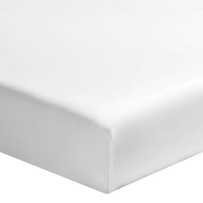 ESSIX  - Drap Housse Royal Line Percale de Coton Blanc 100 x 200 cm