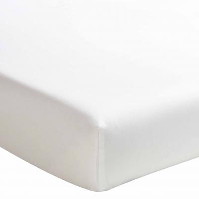 ESSIX Drap housse en percale de coton Premi&egrave;re Meringue 160x220 cm - Bonnet de 30 cm 
