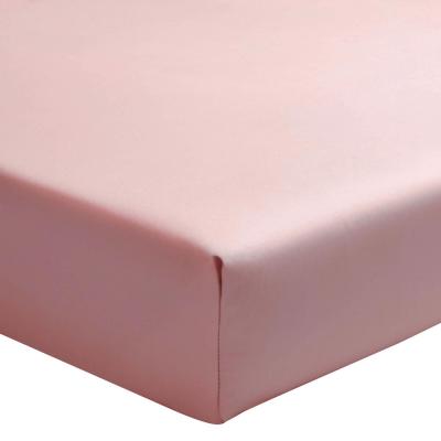 ESSIX Drap-housse uni 1 ou 2 personnes percale de coton  - Rose