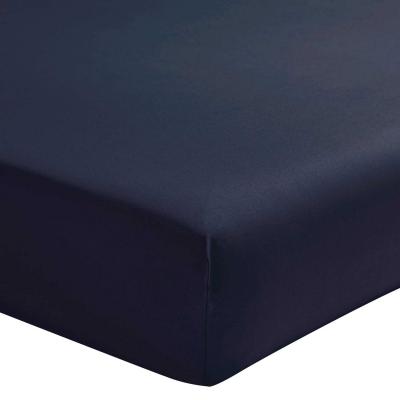 ESSIX Drap-housse uni 1 ou 2 personnes percale de coton  - Bleu