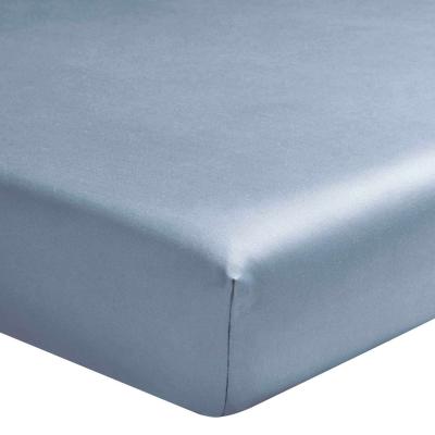 ESSIX Drap housse uni PREMIERE en percale de coton Celeste 90x200 cm 