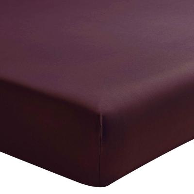 ESSIX Drap housse en percale de coton Premi&egrave;re Sangria 160x220 cm - Bonnet de 30 cm 