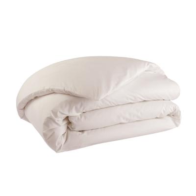 ESSIX Housse de couette unie en percale de coton rose 140x200