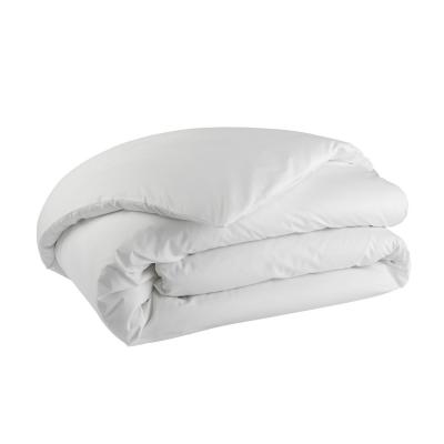 ESSIX Housse de couette unie en percale de coton blanc 140x200