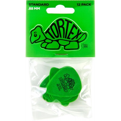 JIM DUNLOP Dunlop Tortex Standard M&eacute;diator Vert 0,88mm (Lot De 12)