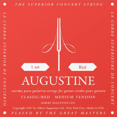 AUGUSTINE  - Jeu De Cordes Classique Tension Medium Classic Red - Rouge
