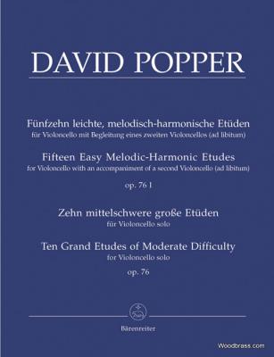 BARENREITER Popper D. - 15 Easy MELODIC-harmonic Etudes Op.76 - Violoncelle