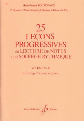 BILLAUDOT GERARD Bourdeaux MARIE-jeanne - 25 Lecons Progressives Vol.4b