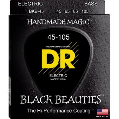 DR STRINGS Jeu De Cordes Guitare Basse Dr Extra Life Black Beauties Medium Bkb45