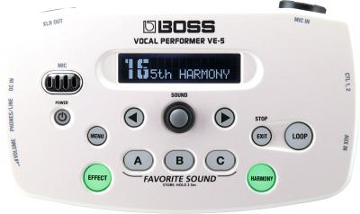 BOSS  VE-5 Vocal Perfomer - blanc