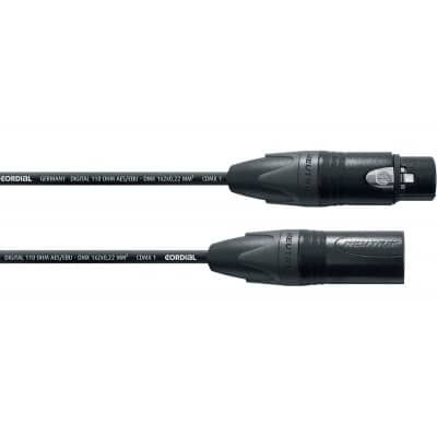 CORDIAL CDX20-1 - C&acirc;ble DMX - 5 points - 3 connect&eacute;s - XLR m&acirc;le-XLR femelle 20 m