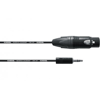 CORDIAL  C&acirc;ble audio asym&eacute;trique XLR femelle/minijack st&eacute;r&eacute;o 1,5 m
