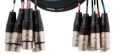 CORDIAL CML8-0FM5C - C&acirc;ble multipaire 8 XLR m&acirc;les - 8 XLR femelles 5 m