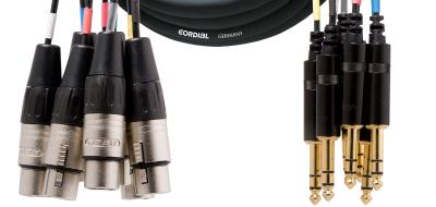 CORDIAL  Multipaire 8 XLR femelle/8 jack st&eacute;r&eacute;o 5 m