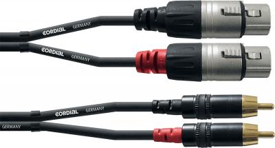 CORDIAL CFU1.5FC - C&acirc;ble audio 2 RCA m&acirc;les - 2 XLR femelles