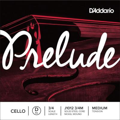 D ADDARIO AND CO J1012 3/4M - Corde seule (R&eacute;) violoncelle Prelude, manche 3/4, Medium