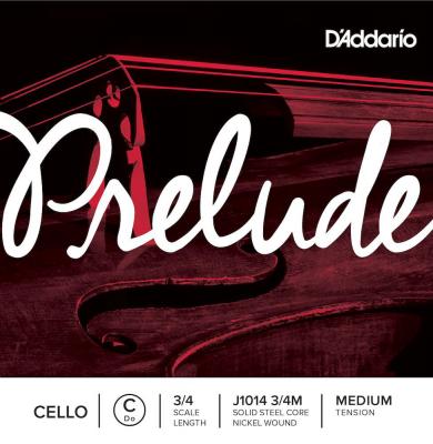 D ADDARIO J1014 3/4M - Corde seule (Do) violoncelle Prelude, manche 3/4, Medium