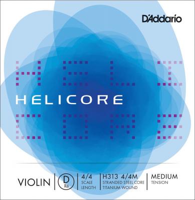 D ADDARIO AND CO H313 4/4M - Corde seule (R&eacute;) violon Helicore, manche 4/4, Medium