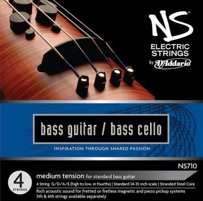 D ADDARIO AND CO D'addario Ns710 - Jeu De Cordes Basse/Violoncelle 4/4 Ns Electric, Medium