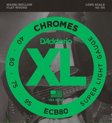 DADDARIO ECB80 40-95 - Jeu de cordes filet plat basse &eacute;lectrique