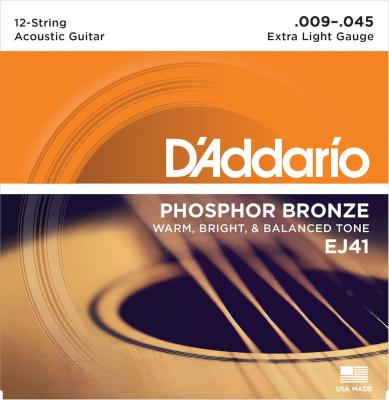 D ADDARIO AND CO Daddario Ej41 Jeu De Cordes Pour Guitare Folk 12 Cordes