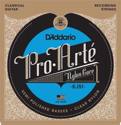 D ADDARIO AND CO Pro Arte Hard EJ51 - Jeu Cordes Classiques tirant fort /Nyl Clair-Plaqu&eacute; Argent Poli