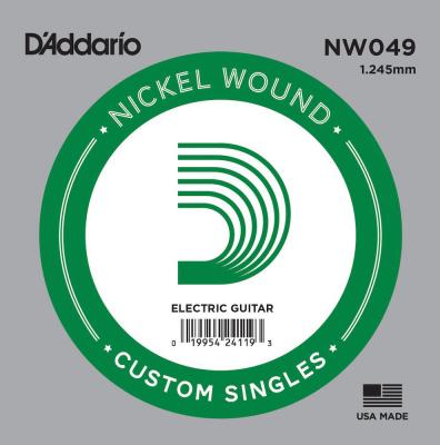 DADDARIO Corde au d&eacute;tail NW049 - guitare &eacute;lectrique - Filet rond 049