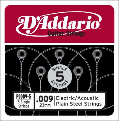 D ADDARIO AND CO D'addario Pl009-5 - 5 Cordes Au D&eacute;tail 009 Guitare &Eacute;lectrique - Acier Plein