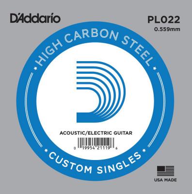DADDARIO D'Addario PL022 Corde seule en acier pur pour guitare Calibre .022