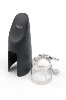 D ADDARIO RICO RCL1N - Ligature et couvre-bec, saxophone soprano, nickel&eacute;e