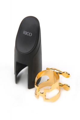 D ADDARIO RICO D'addario Has1g - Ligature H Et Couvre-Bec - Saxophone Alto, Dor&eacute;e