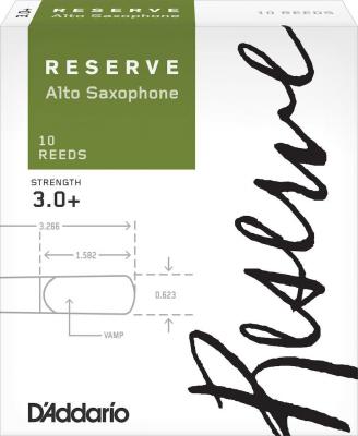 DADDARIO DJR10305 - Anches Reserve - saxophone alto, force 3+, bo&icirc;te de 10