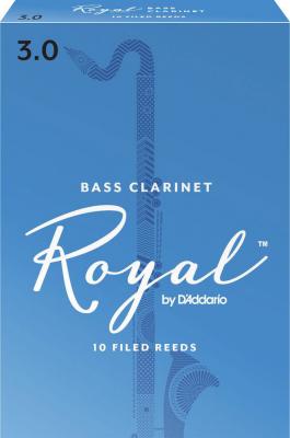 D ADDARIO RICO Rico Anches Rico Royal pour clarinette basse, force 3.0, pack de 10