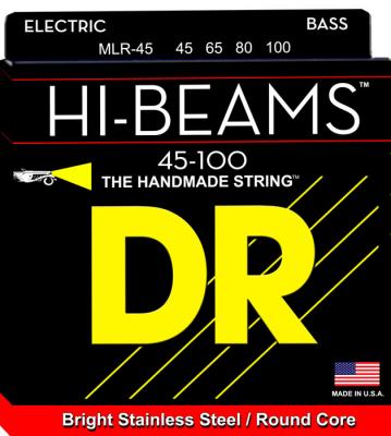 DR STRINGS DR String MLR-45 Hi-Beam Jeu de cordes pour guitare basse