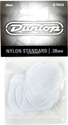 DUNLOP  - Lot De 12 M&eacute;diators Nylon 0.38mm - Adu 44p38