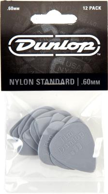 JIM DUNLOP Dunlop Nylon Standard M&eacute;diators 0,60mm Gris Clair (12x)