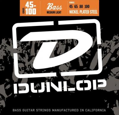 DUNLOP  Dbn45100 Cordes Guitare Basse Medium-Light