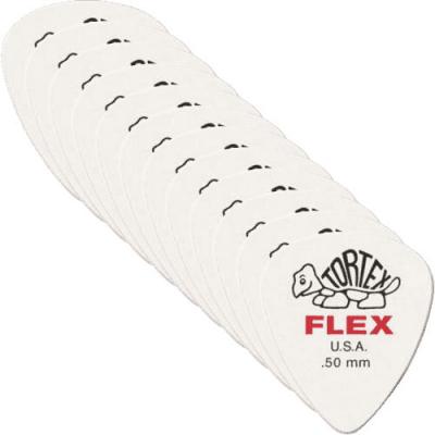 DUNLOP  428P50 M&eacute;diators Tortex Flex 0,50mm sachet de 12
