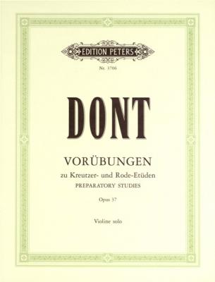 PETERS C.F. Vor&uuml;bungen Zu Kreuzer- Und Rode-Et&uuml;den Opus 37 Violine