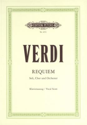 PETERS Verdi Giuseppe - Requiem - Mixed Choir (par 10 Minimum)