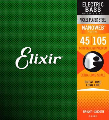 ELIXIR  Nanoweb 14087 - Jeu De Cordes Guitare Basse Xls M 45-105