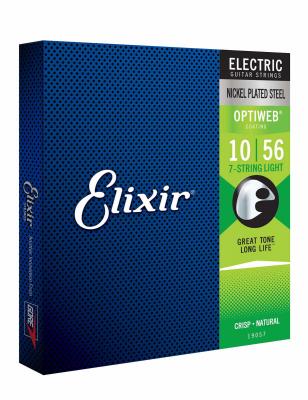 ELIXIR Optiweb 19057 - Jeu de cordes light guitare &eacute;lectrique 7 cordes - 10/56