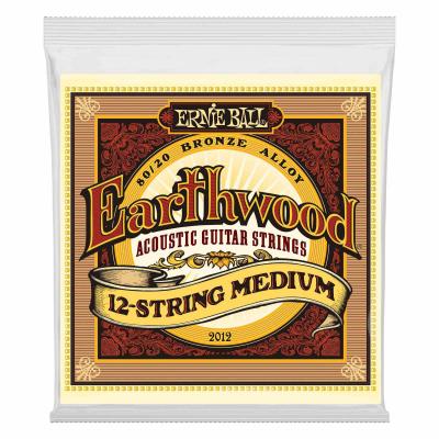 ERNIE BALL  2012 Earthwood 12-String Medium Cordes Pour Guitare Folk 12 Cordes
