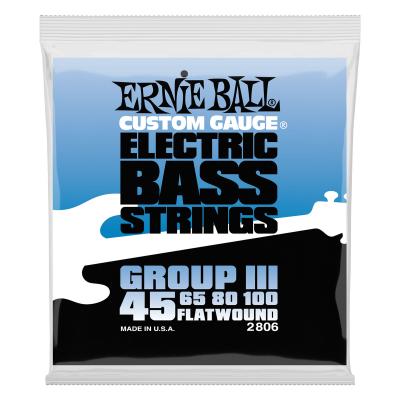 ERNIE BALL  Cordes &agrave; filet plat, Groupe III, pour basse &eacute;lectrique, calibre 45-100