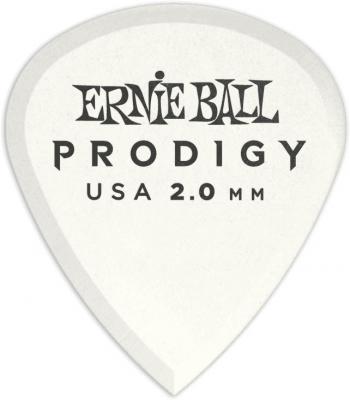 ERNIE BALL  9203 - Sachet De 6 M&eacute;diators Minis Prodigy Blanc - 2.00mm