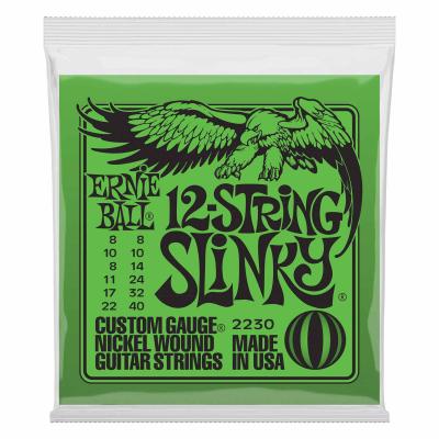 ERNIE BALL  2230 12 String Slinky Green Jeu De Cordes Pour Guitare &Eacute;l. 12 Cordes
