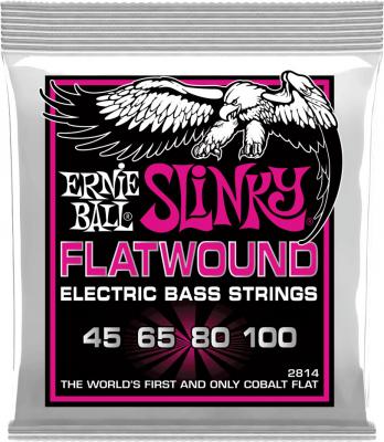 ERNIE BALL  2814 - Jeu de cordes basse Super Slinky Flatwound- 45-100