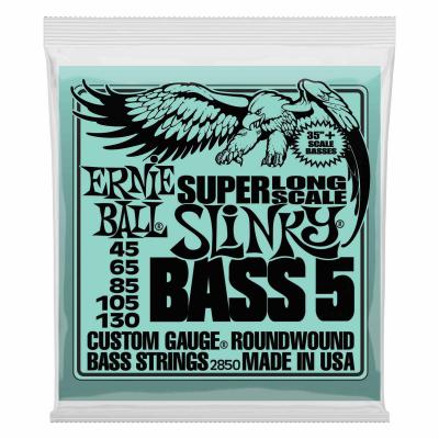 ERNIE BALL  2850 - Jeu De 5 Cordes Basse Slinky Super Long Scale - 45-130