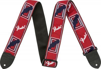 FENDER  Monogrammed Sangle De Guitare 2"" Bleu-Blanc-Rouge
